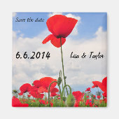 Papavers veld magneet (Voorkant)