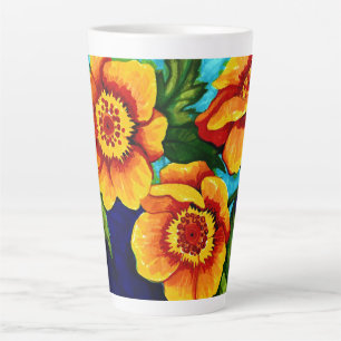 Papavers voor energie-gigantische koffie-mok latte mok