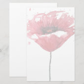 Papavers, waterverf briefpapier (Voorkant / Achterkant)