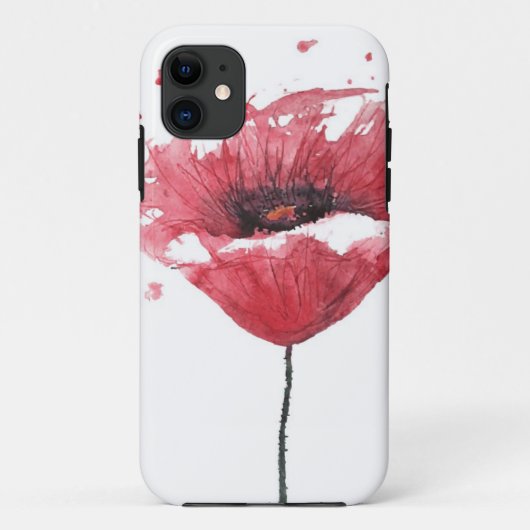 Papavers, waterverf Case-Mate iPhone case (Achterkant)