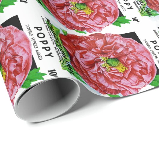 Papavers zaadpakket cadeaupapier (Rol Hoek)