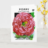 Papavers  zaadpakket kaart (Gele Bloem)