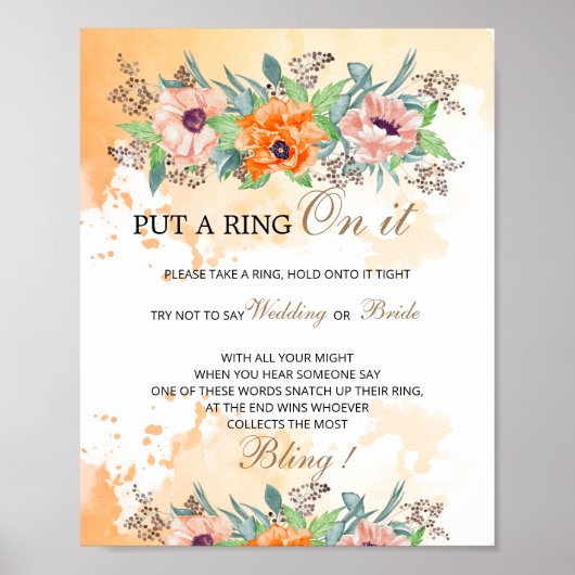 Papavers zetten een ring op het poster van het spe (Voorkant)