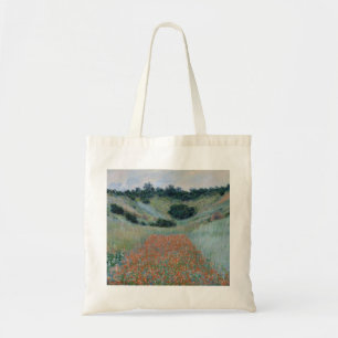 Papaverveld in een holte bij Giverny (door Monet) Tote Bag