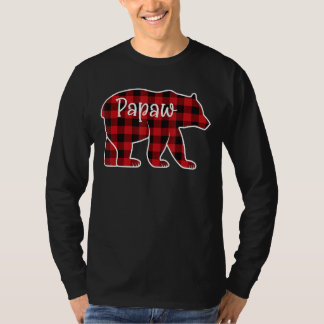 Papaw Beer Pajama Red Buffalo Xmas Funny Family Ch T-shirt