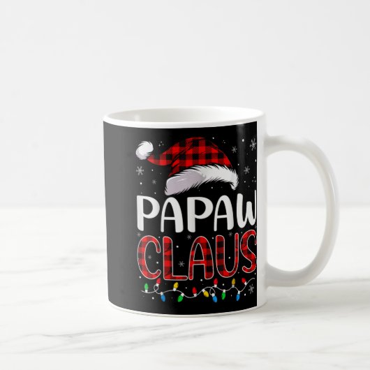 Papaw Claus Christmas Lights Matching Family Xmas Koffiemok (Rechts)