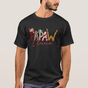 Papaw Coquette Bow Papaw Claus Christmas Tree Cake T-shirt