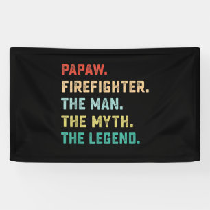 Papaw Firefighter Man Myth Legend Papa Gifts Spandoek