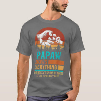 Papaw kent alles vuist, pap en zoon vaders t-shirt