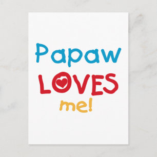 Papaw Loves Me T-shirts en geschenken Briefkaart