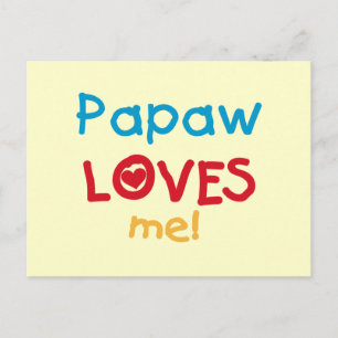 Papaw Loves Me T-shirts en geschenken Briefkaart
