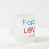 Papaw Loves Me T-shirts en geschenken Matglas Koffiemok (Voorkant links)