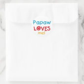 Papaw Loves Me T-shirts en geschenken Ronde Sticker (Tas)