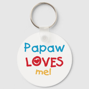 Papaw Loves Me T-shirts en geschenken Sleutelhanger