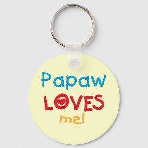 Papaw Loves Me T-shirts en geschenken Sleutelhanger