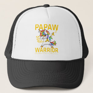 Papaw of a Warrior Childhood Cancer awareness Trucker Pet