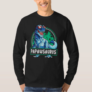 Papaw Saurus Fathers Day T rex Dad Papa Dinosaur M T-shirt