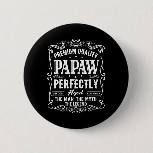 Papaw Vaders Dag Opa Gift Voor Mannen Ronde Button 5,7 Cm
