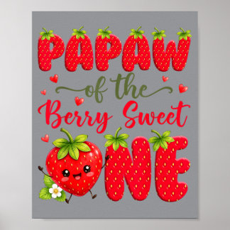 Papaw van de bes zoete eerste aardbei poster