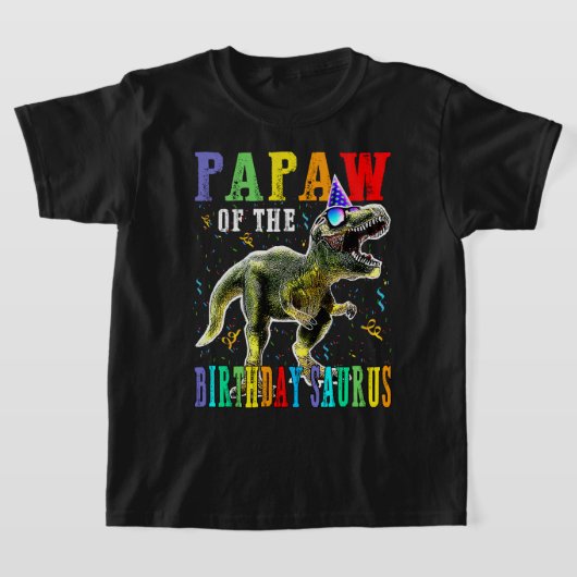 PAPAW van de Birthday Saurus Dinosaur T-shirt (Laagn)