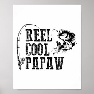 Papaw-visrol Cool Papaw grappig cadeau Poster