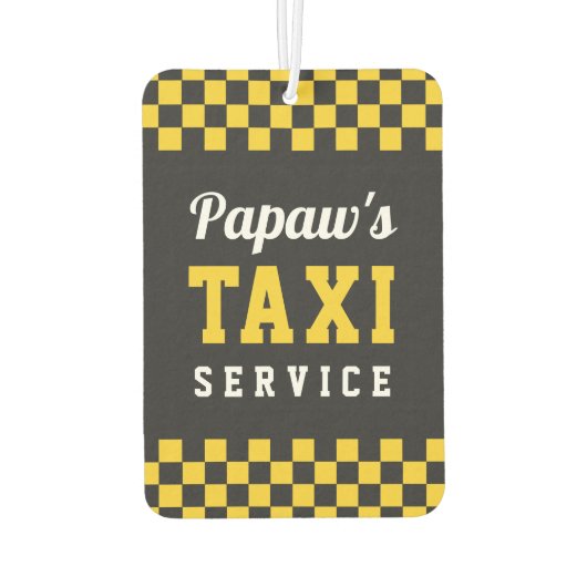 Papaw's Taxi Service | Cute Grandpa Gift Luchtverfrisser (Achterkant)