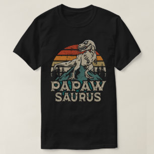 Papawsaurus Dinosaur Grandpa Saurus Vaderdag T-shirt