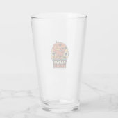 Papawsaurus Retro Dinosaur Zonsondergang Vector De Glas (Achterkant)