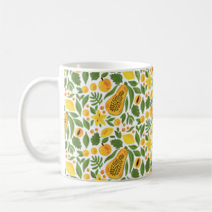 Papaya citroenapper mango vruchten exotische tropi koffiemok