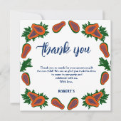 Papaya Fruit Doux Carte de remerciements d'été fra (Devant)