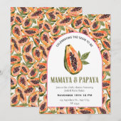 Papaya Fruit Waterverf Baby shower Kaart (Voorkant / Achterkant)