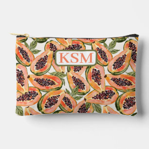 Papaya fruit Waterverf monogram Etui