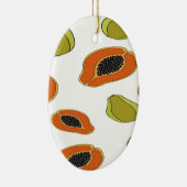 Papaya-fruitpatroon Keramisch Ornament (Rechts)