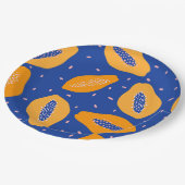 Papaya-fruitpatroon Papieren Bordje (Gekanteld)