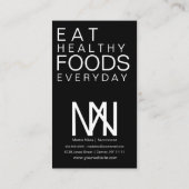 Papaya Hand Drawn Doodle Oranje Black Pattern Visitekaartje (Achterkant)