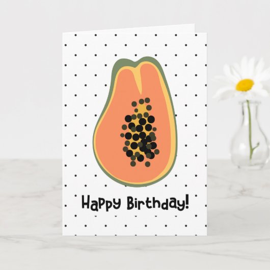 Papaya Happy Birthday Kaart (Kleine Plant)