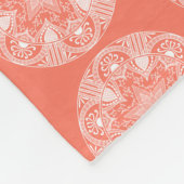 Papaya Mandala Fleece Deken (Hoek)