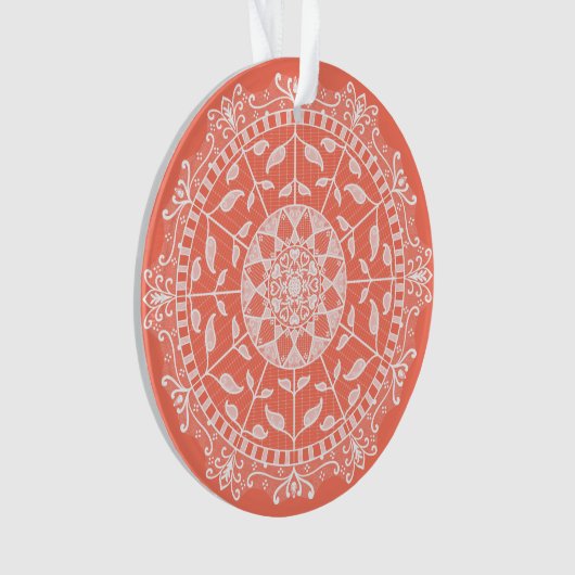 Papaya Mandala Ornament (voorkant)