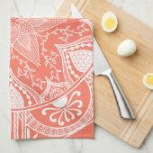 Papaya Mandala Theedoek (Quarter Fold)