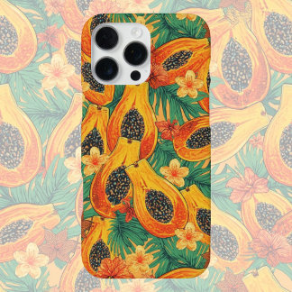 Papaya Paradijs | Tropisch Waterverf Fruit iPhone 16 Pro Max Hoesje