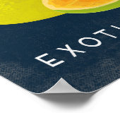 Papaya  Poster op het etiket van vruchten (Hoek)