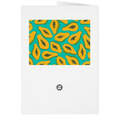 Papaya slices on turquoise (Achterkant)