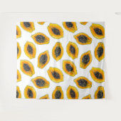 Papaya snijdsels wandkleed (Voorkant (horizontaal))