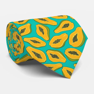 Papaya's op turquoise stropdas