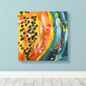 Papaye Déco Murale Fruit Éclatant (Insitu (Plancher de Bois))