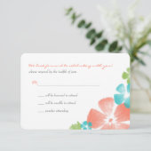 Papaye Multi Fleurs Aquarelle Mariage RSVP (Debout devant)
