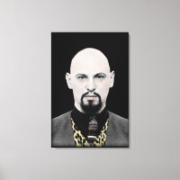 Pape noir sur toile