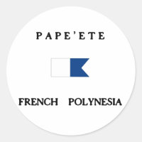 Pape'ete Frans-Polynesië Alpha duik vlag