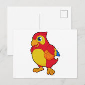 Papegaai bij Basketbal Sport Briefkaart (Voorkant / Achterkant)