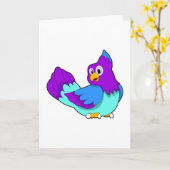 Papegaai blauw kaart (Gele Bloem)